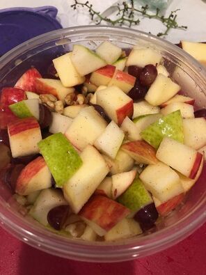 Apple, Pear & Grape Salad No Mayo